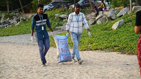 The beach clean-up and awareness campaign held at Kovalam - Image 2